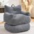 Bean Bag Chair for Adults, 2-in-1 Detachable Foldable Chaise Lounge Loveseat Sofa with Ottoman, Oversized Corduroy Couch, Ultra Soft Love Seat for Living Room Bedroom Game Room, Comfy Reading Chair