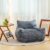 Bean Bag Chair for Adults with Armrests – Oversized Comfy Beige Beanbag Lounge Lazy Floor Sofa Chair for Living Room, Bedroom & Dorm, Cozy Fluffy Single Cloud Mini Couch