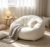 Bean Bag Chair,Soft Floor Sofa with Shredded Foam,Living Room,white
