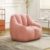 Bean Bag Chair with Memory Foam, Large Comfy Bean Bag Sofa for Adults, Fluffy Faux Fur Lounger with Back Support & Armrests, Floor Sofa Couch for Living Room, Bedroom, Apartment, Dorm, Pink
