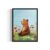 Bear Black Framed Art Print Poster with Poem, Animals Nursery Wall Decor Cute Wild Animals Artwork For Baby Bedroom Kids Room Home Decoration Gallery 11 (Bear, 10″L x 8″W, Black Frame)