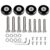 Beaupretty 6 Set Luggage Wheel Replacement for Suitcases with Rubber and Iron Material, Universal Fit Trolley Caster, Easy Replacement Suitcase Spinner Wheels for Travel Bags, 360 Degree