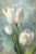 Beautiful White Tulips Jigsaw Puzzle for Adults, Minimalist Floral Puzzle for Bathroom Interior Decor and Handmade Style Gifts