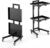 Beauty Salo Trolley Cart O Wheels, 3-Tier Metal Rollig Cart, Stailess Steel Salo Storage City With Wheels Trolley Tray Storage Cart Kitche Storage Trolley, Nero