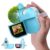 BEBANG 1000X Handheld Microscope for Kids – 4K 2.0″ Screen Rechargeable Digital Scope Mini Pocket Portable Magnifying Glass Edu Learning Science Toy Gift with Slides Kit 4-12 Children Students (Cyan)