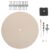 BEBEMOKO Wooden Art Clock with Silver Roman Numerals Blank Round Wall Clock Face for Office and Cafe Decoration