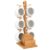 BECILOU 6-Cup Ceramic Mug Set with Bamboo Rack, Coasters & Spoons