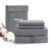 BEDELITE 100% Cotton Flannel Sheets Full Size, Dark Grey, 4 Pieces