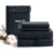 BEDELITE 100% Cotton Flannel Sheets Queen Size, Black, 4 Pieces