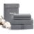 BEDELITE 100% Cotton Flannel Sheets Queen Size, Dark Grey, 4 Pieces