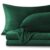 BEDELITE Flannel Sheets Twin Size, Dark Green, 3 Pieces