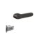 Bedroom Magnetic Door Lock Indoor Wooden Mute Room Modern Minimalist Household Handle Toilet(Dumb Gray-ET)