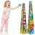 beeqoo 10 Pcs Nesting and Stacking Blocks for Toddlers 1-3 – Cardboard Stacking Cubes with ABC & Numbers – Montessori Educational Learning Toy – Sturdy Toddler Tower Building Set for Kids