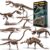 Beetots 7-Pack Big Dinosaur Fossil Skeleton Building Kit | Take Apart & Rebuild Dinosaur Bones Models | STEM Science Archaeology Toy Gift for Kids 6+ | T-Rex, Triceratops, Velociraptor