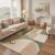 BEIMO Area Rugs 3×5 for Living Room Bedroom, Geometric Blocks Print Pattern Modern Abstract Machine Washable Rug, Soft Low Pile Floor Carpet with Non Slip Backing for Dining Room, Sage Beige