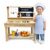 Beipoo Mud Kitchen, Wooden Toy Play Kitchen Set, Fir Wood Play Kitchen for Kids with Water Sink, Blackboard and Kitchen Accessories for Boys and Girls Ages 3+