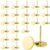 BEIQIYA 100pcs Metal Thumb Tacks, 0.4×0.6in, Gold