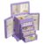 Bellaownia Large Jewelry Box & Organizer for Women, Wooden Jewelry Storage with 4 Transparent Drawers, Holds Necklaces, Rings, Bracelets, Earrings and Watches(Purple)