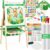 Belleur All-in-One Art Easel for Kids, Adjustable Double Sided Easel for Toddlers with Magnetic Whiteboard & Dry-Erase Chalk Board & Paper Roll, Child Painting Easel for Kid 2-8 Birthday Gift-Green