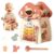Bemonew Baby Activity Cube Mushroom Shaped 5 in 1 Wooden Baby Toys Educational Learning Shape Sorter Activity Cube for Children Boys and Girls Birthday