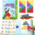 BenBen Travel Tangram Puzzle with 2 Sets Magnetic Wooden Shapes for Kids