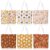 Bencailor 6 Pcs Vintage Fall Canvas Tote Bags Bulk Autumn Pumpkin Maple Leaves Hazelnut Tote Gift Bags Reusable Autumn Harvest Shopping Grocery Handbags for Women Teacher Thanksgiving Gifts
