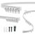 Bendable Curtain Rail, Flexible Ceiling Curtain Track Heavy Duty, 1m/2m/3m/4m/5m/6m Bendable Curtain Rail Track for Bay Windows Room Divider, Wall/Ceiling Mounted All Fittings(White,13ft/4m)