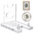 BENECREAT Acrylic Easel Display Stand, Adjustable Clear Plate Holder, Tabletop Display for Plates Books Cards Pictures Artwork 6.69×4.57×5.75inch