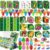 BenLouis 96Pcs Dinosaur Party Favors Dino Theme School Stationery Set Bulk for Kids Jurassic Birthday Party Goodie Bag Stuffers Classroom Gifts Rewards Pinata Filler
