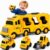 Bennol Construction Truck Toys for 1 2 3 4 5 Years Old Boys Toddlers, Cars Toys Gifts Construction Trucks with Excavator Crane Mixer Bulldozer, Toddler Car Toy Set for Kids Boys Girls