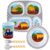 Bentology 5-Piece Construction Theme Mealtime Set – Includes Plate, Bowl, Utensils, and Glass – Dishwasher Safe, BPA Free, Cute Compartment Dish for Easy Self-Feeding