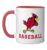 Benton High School Cardinals Baseball Ceramic Mug, Red/White, 11oz