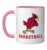 Benton High School Cardinals Basketball Ceramic Mug, Pink/White, 11oz