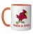 Benton High School Cardinals Track & Field Ceramic Mug, Orange/White, 11oz