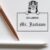 Bernese Mountain Dog Peeking Ex Libris Book Stamp, Duo Hand Mount