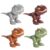 Berry President Dinosaur Toys for Kids 3-5, Dinosaurs Puppets,Tyrannosaurus Rex Action Figures with Movable Mouths, Toys for Kids(4 Dinosaurs)