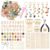 BESARME 413PCS Charms Lip Gloss Keychain Making Kit DIY Keychains Including Key Chain Hooks, Jump Rings, Lobster Clasps, Jewelry Making Kit for DIY Craft Gifts