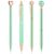 BESARME 4 Pack Green Decorative Pens For Women, Black Ink, Gift Box