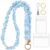 BESARME Breakaway Scrunchie Lanyard for ID Badges and Keys Lightweight Stretch Teacher Lanyard Design with Clasp for Teachers and Students, Hospital Staff, and Appreciation Gifts (Blue)