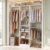 Besiost 48″ Closet Organizer System, 4FT Closet System for Small Closets with 4 Hanging Rods & 3 Shelves, 80″H Small Closet Organizers and Storage for Bedrooms, Cloakrooms, White