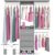 Besiost 4FT Small Closet System with 3 Fabric Drawers, 48” Closet Organizer System With 3 Adjustable Shelves, Flexible Built-In Clothes Garment Rack for Small Space, 48″ L x 13″ W x 71″ H, Grey