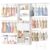 Besiost Closet System – 5-8FT Closet Organizer System with Wooden Drawers & Cube Storage Organizer, Up To 96″ Closet Systems for Nursery & Walk-In Closets with Cuttable Hanging Shelving, White