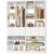 Besiost Closet System, 55.6″/4.7 FT Closet Organizer System with Drawers and Shelves, Walk-in Closets Systems for Small Closets, Free Standing Reach in Closet Tower, Load 1200+LBS, White 2 Pack