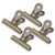 BESPORTBLE 4pcs Metal Antique Strong Grip Binder Clips, Spring Steel Electroplated Small Hinge Clamps for Paper Files, Crafts, and Organizer Use in School or Kitchen