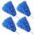 BESPORTBLE Blue Cheerleading Pom Poms Easy to Carry Cheering Props 4pcs with Comfortable Grip and Aluminum Foil Wire for Special Events and Dance Team Spirit Accessories