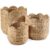 Best Choice Products 3pc Water Hyacinth Scalloped Multipurpose Nesting Baskets, Storage Bin Organization Totes for Living Room, Bedroom, Nursery, Laundry Room – Natural