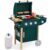 Best Choice Products Kids BBQ Grill Playset, Wooden Play Kitchen Toy w/28 Accessories, Realistic Toy Grill with Clicking Knobs, Side Burners & Storage, Indoor/Outdoor for Toddlers, Boys & Girls, Green