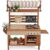 Best Choice Products Mud Kitchen for Kids Outdoor, Deluxe Wooden Play Kitchen with Canopy, Water Tank & Faucet, Sink, 14-Piece Accessories, Gardening Toy, Backyard Pretend Cooking Set – Beige