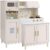 Best Choice Products Play Kitchen for Kids & Toddlers, Wooden Kitchen Playset with Espresso Machine, Pretend Toy Kitchen Set with Ice Maker, Storage Island & Accessories, Scalloped Design – Cream