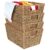 Best Choice Products Rustic Set Of 4 Multipurpose Stackable Seagrass Storage Basket, Handwoven Laundry Organizer Totes for Bedroom and Living Room, Shelves, Pantry w/Insert Handles – Natural